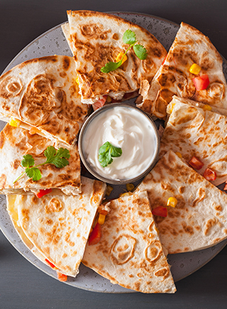 CHICKEN BURJI QUESADILLA